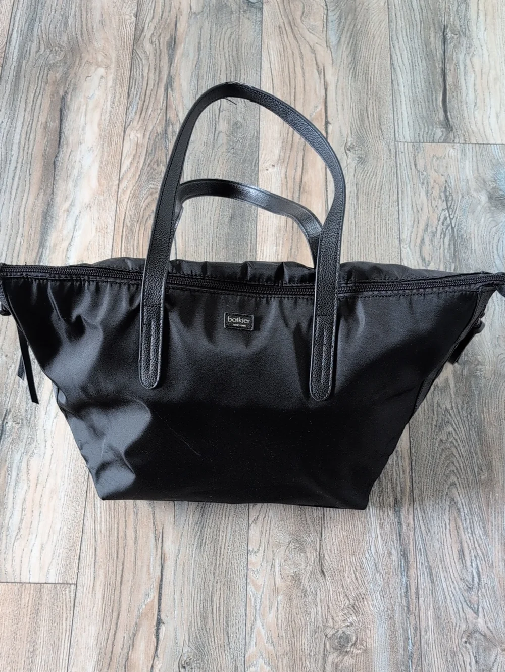 BOTKIER Tote Bag Black Zip Closure Fringe